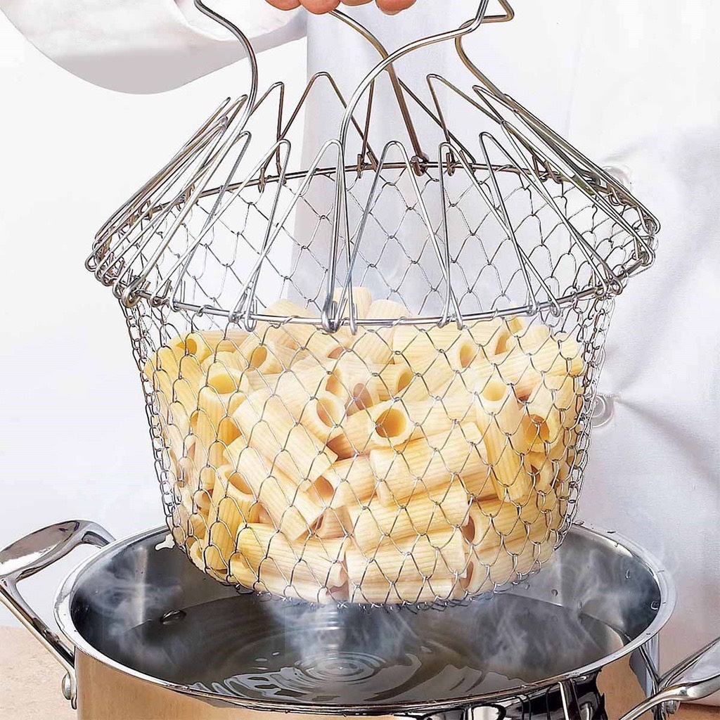 Rổ chiên inox ngập dầu ,nhúng,luộc đa năng