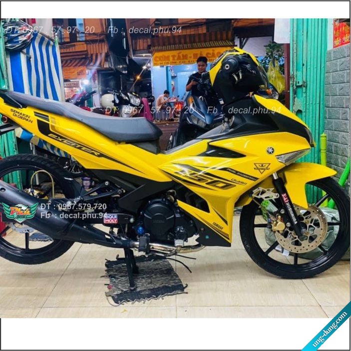 Tem rời Exciter 150 Vàng đen (B)