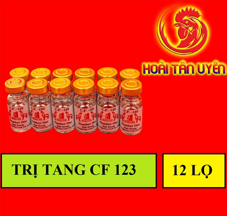 COMBO 12 LỌ CF123 trị tang SỐ 1 dành cho gà đá CHAI 2ML