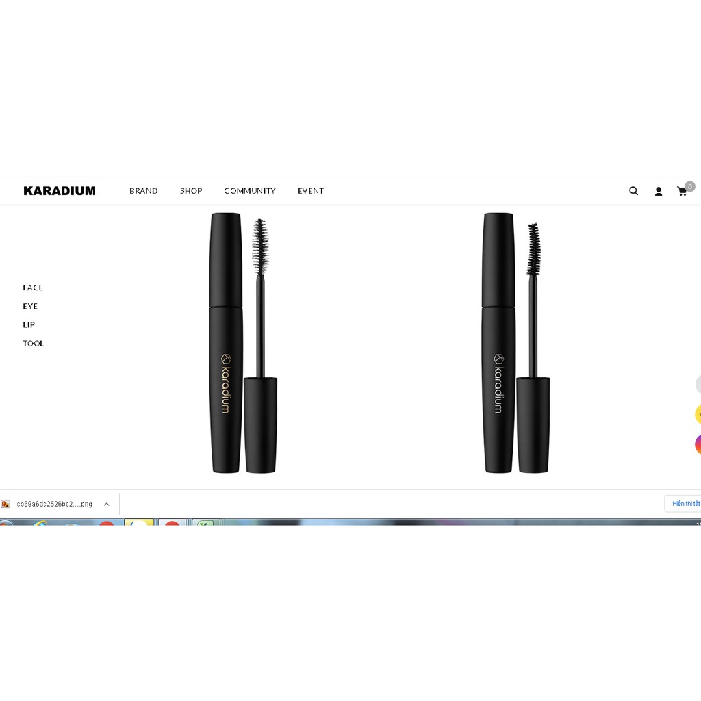 Chuốt mi Mascara Karadium siêu dài, dày 10ml .