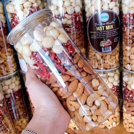 [ĂN LIỀN TIỆN LỢI] 4 LOẠI HẠT SẤY CHÍN ( HẠT ÓC CHÓ ĐỎ, HẠT MACCA, HẠT HẠNH NHÂN, HẠT ĐIỀU) - HŨ 500GR