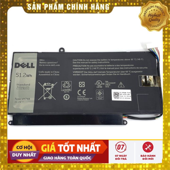 Pin laptop Dell VH748 51.2Wh Vostro 5460 5470 5560 5480 - PIN ZIN BẢO HÀNH 6 THÁNG LỖI ĐỔI MỚI