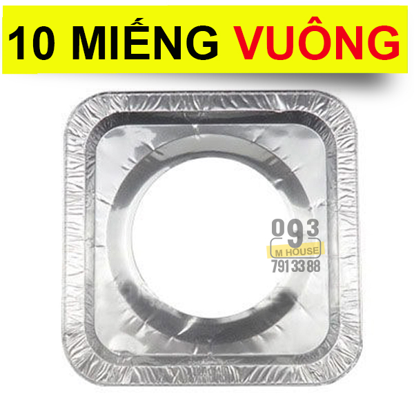 Combo 10 pcs Luminum Foil Square Gas Burner Disposable Bib Liners, Stove Burner Covers  Paper Clean