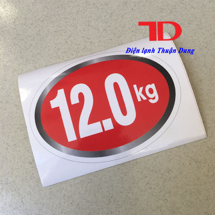 Tem dán trang trí Máy Giặt loại 12KG