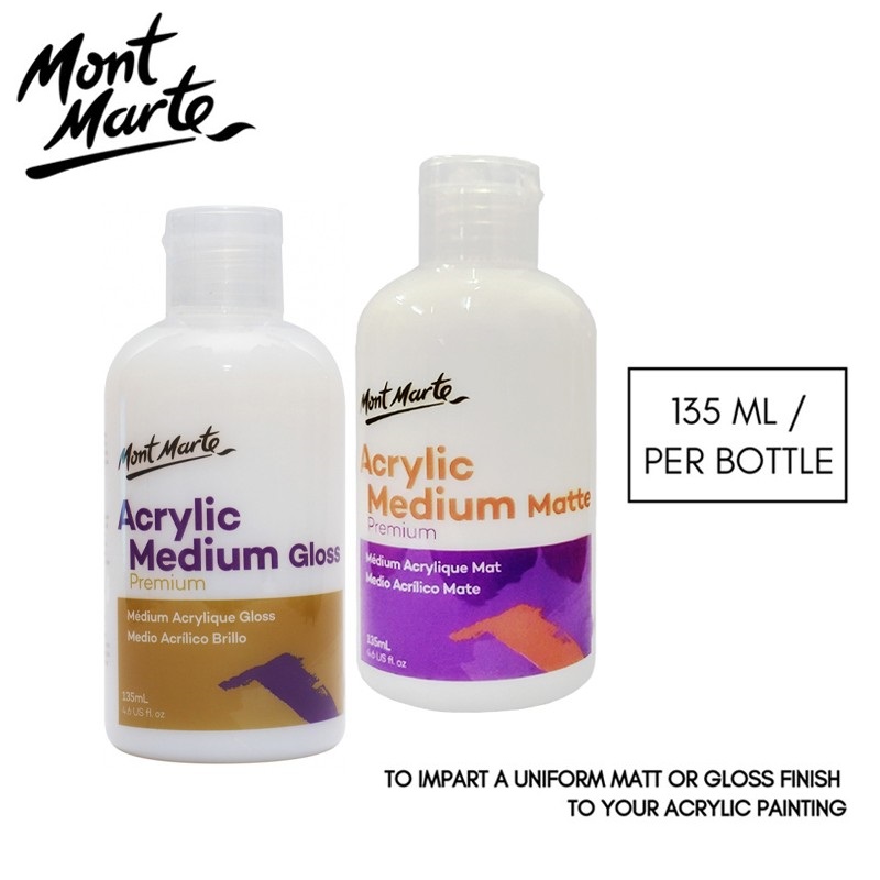 [HCM]DUNG DỊCH PHA MÀU MONT MARTE ACRYLIC MEDIUM GLOSS / MATTE (135 ML)