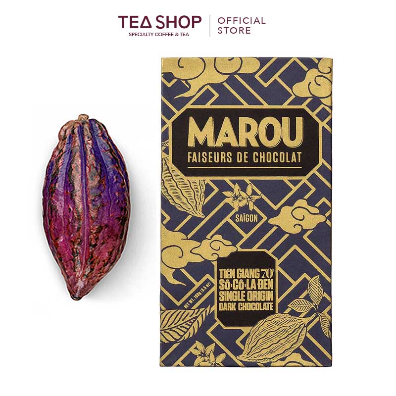[SET 6 Thanh MAROU Single Origin Mini] Socola đen nguyên chất (6 x 24g)