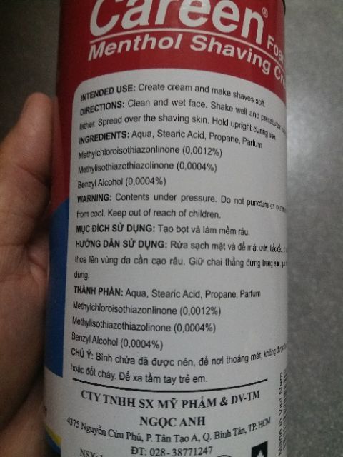 Kem bọt cạo râu Careen 333g