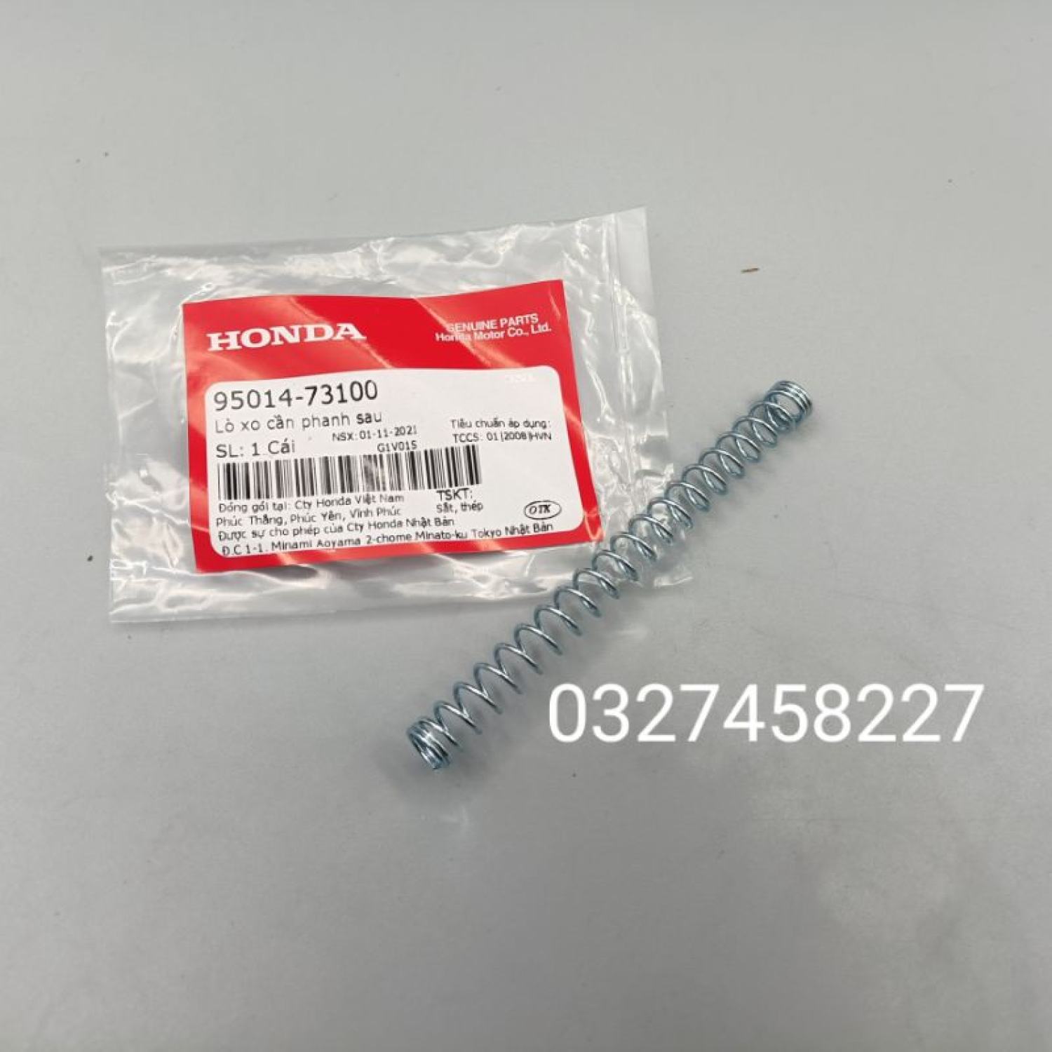 Lò xo đũa thắng phanh sau xe dream, wave, future... zin honda
