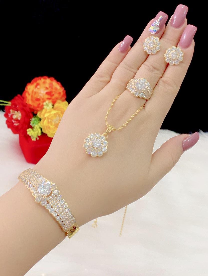 Bộ trang sức 4 món mạ 18k cao cấp
