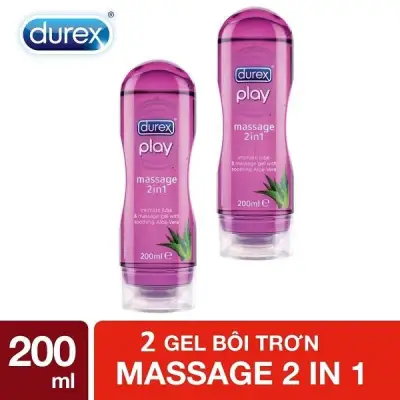 [HCM]Combo 2 chai Gel bôi trơn Durex Play Massage 2in1( 200ml)