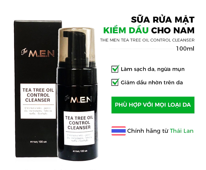 Sữa Rửa Mặt Nam The Men TEA TREE OIL CONTROL CLEANSER 100ml
