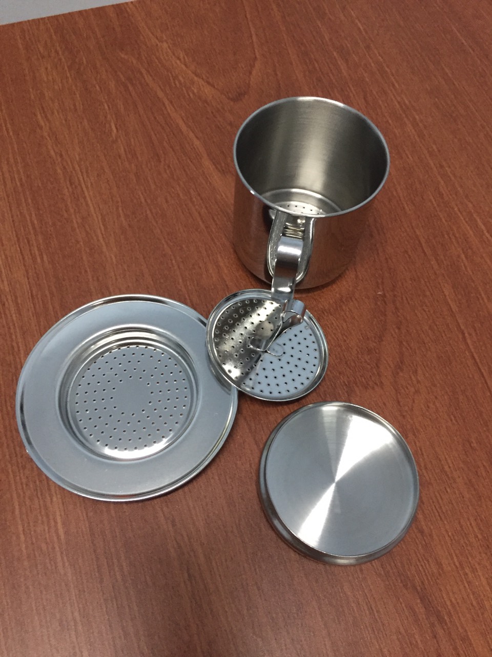 Phin pha cà phê Inox cao cấp Hemera (Màu trắng)