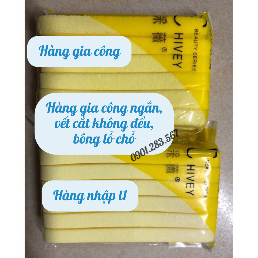 [20 gói = 240 miếng] Bông bọt biển bông mút nở rửa mặt Chivey loại 1