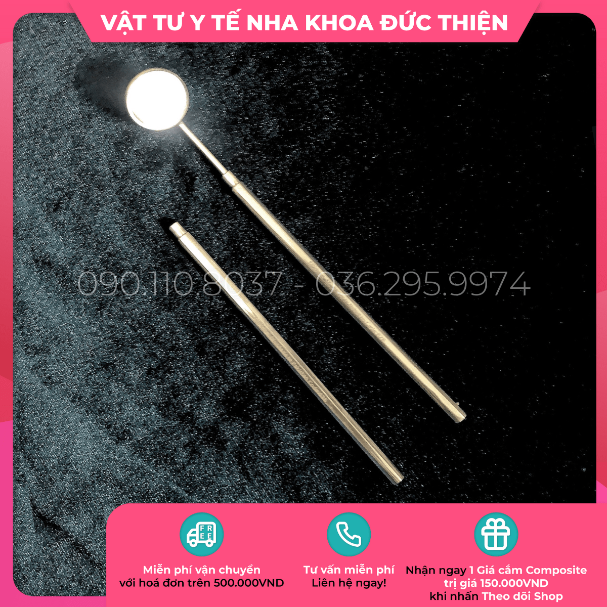 Cán Gương Prime Pakistan - Dụng Cụ Nha Khoa Chính Hãng