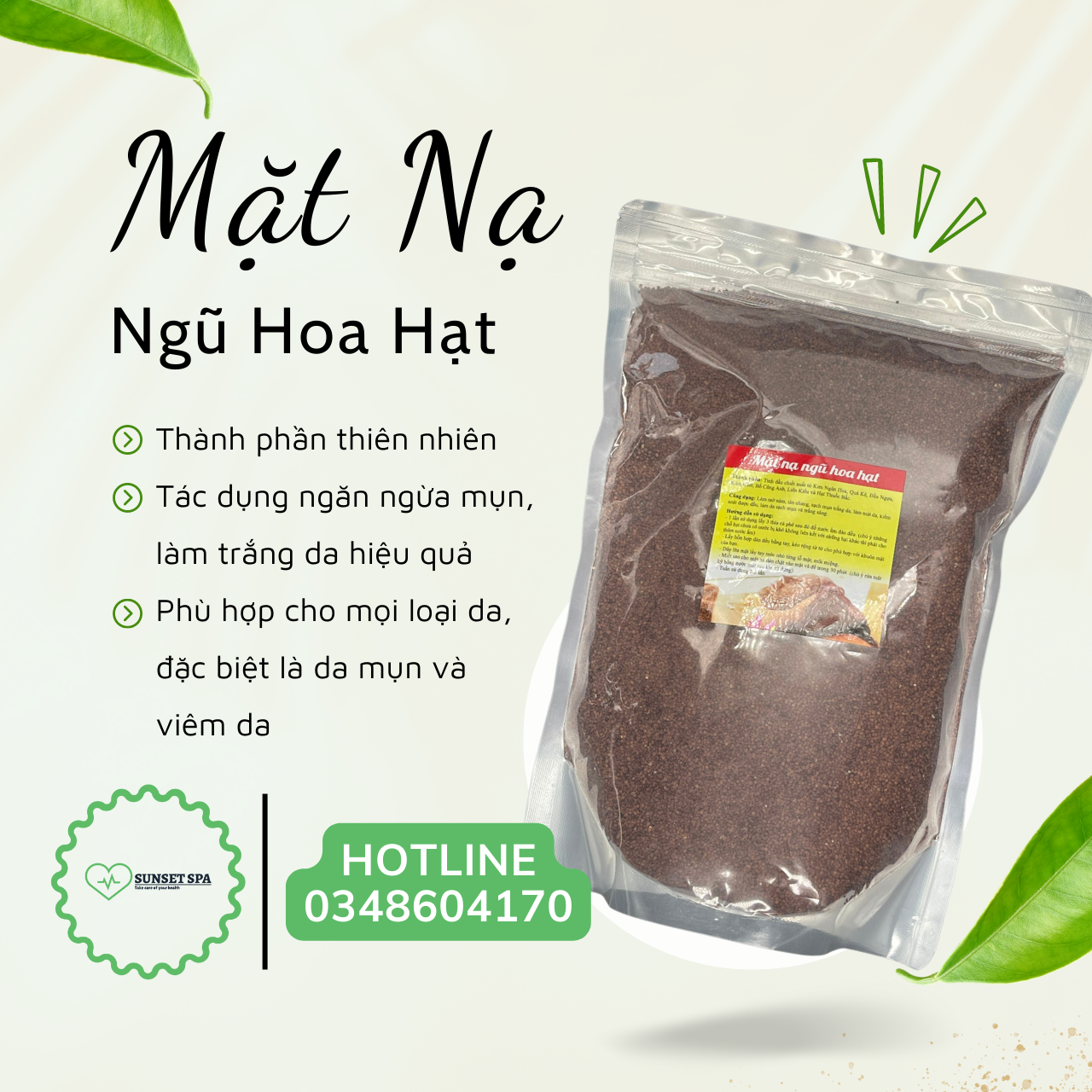Mặt Nạ Ngũ Hoa Hạt (Hạt Ngũ Hoa, Hạt Đình Lịch, Hạt Bình Lịch, Hạt Nhũ Hoa) Handmade