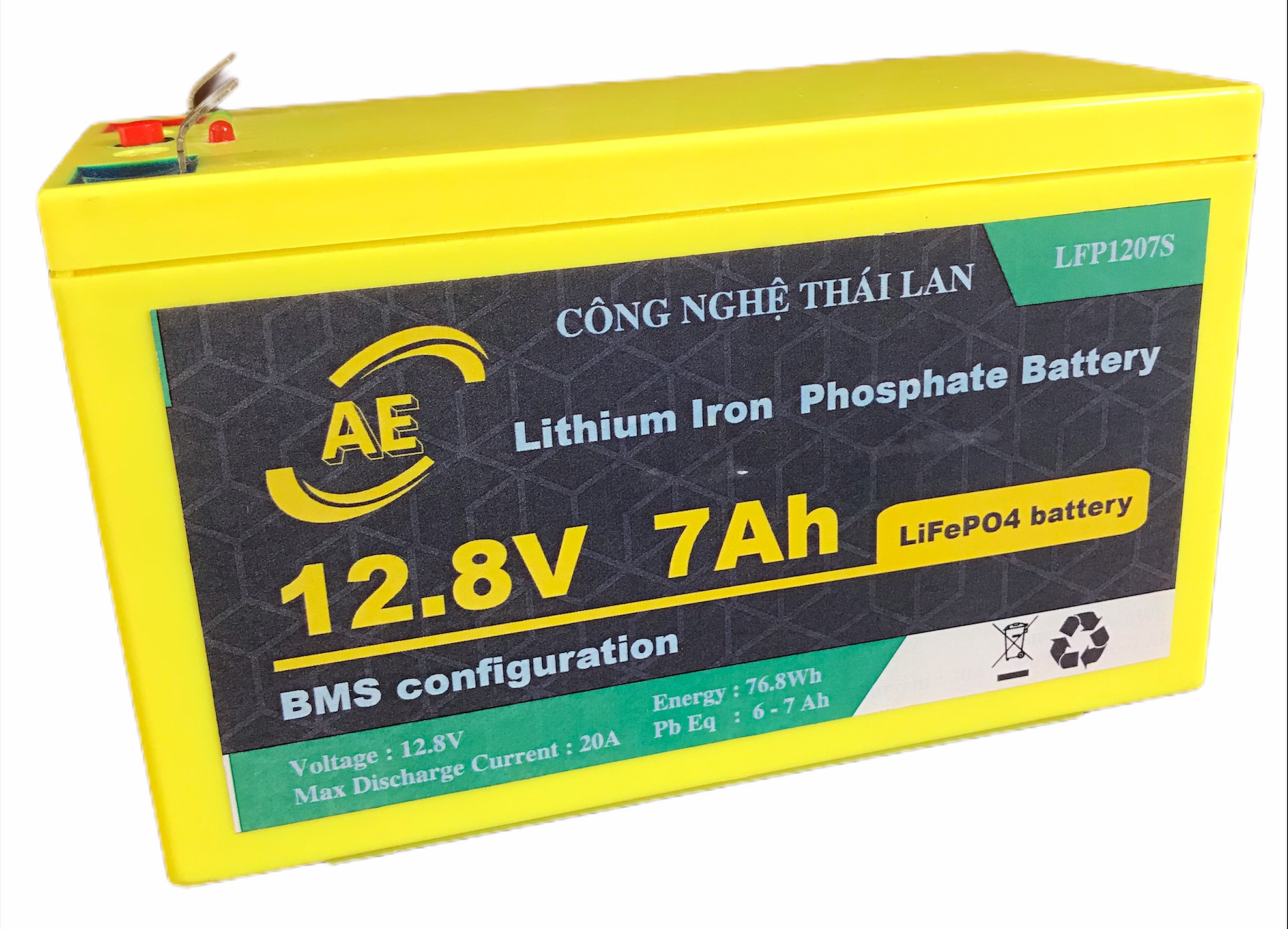 Ắc quy lithium 12.8V 7Ah