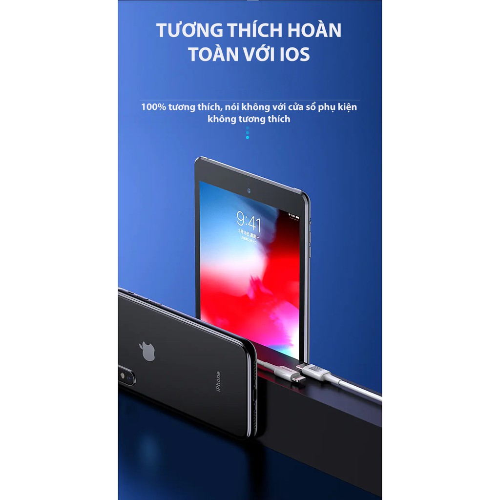 Cáp Sạc Nhanh Iphone Quick Lightning & Type C 3A (Type C to lighting) dài 1M