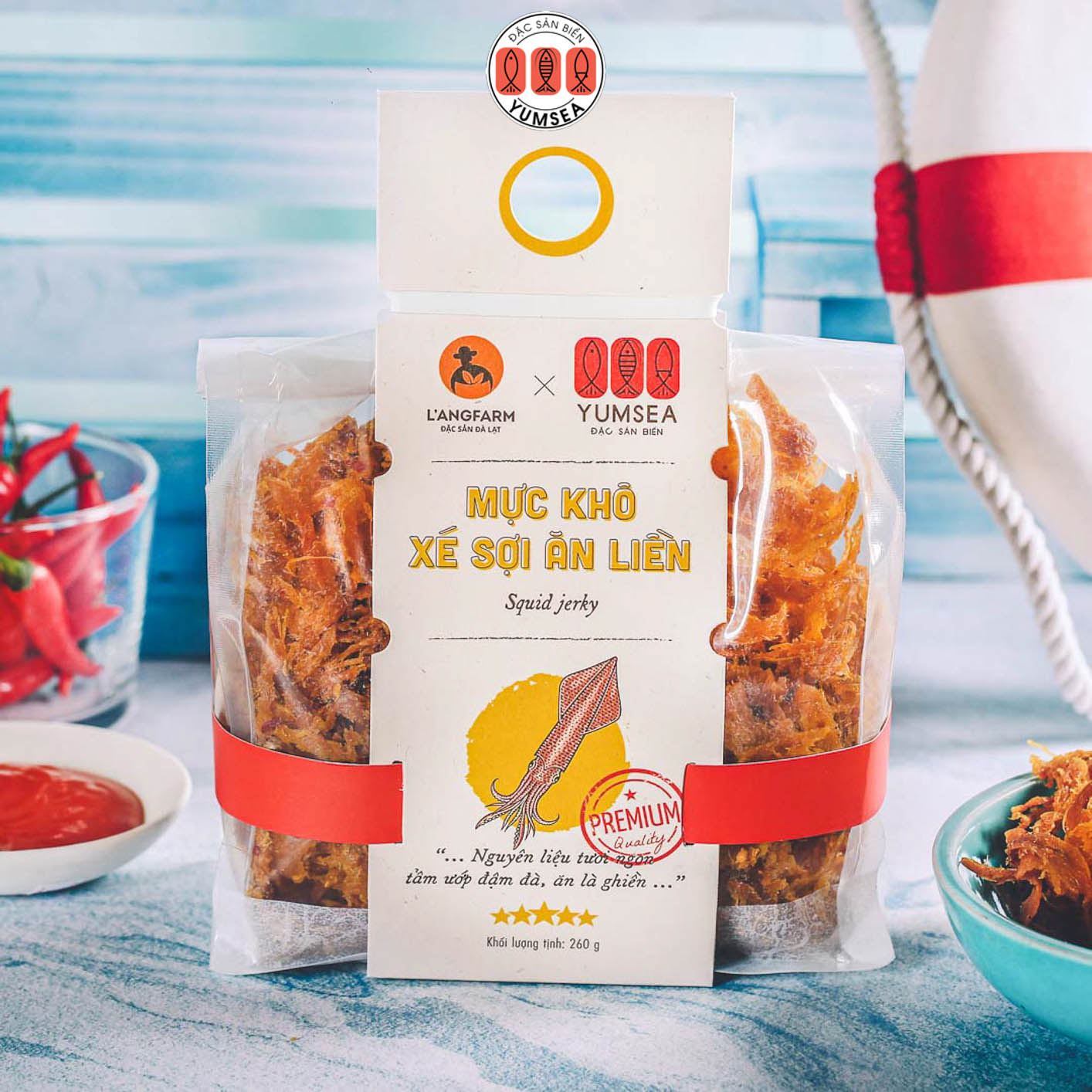 Mực khô xé sợi ăn liền Yumsea