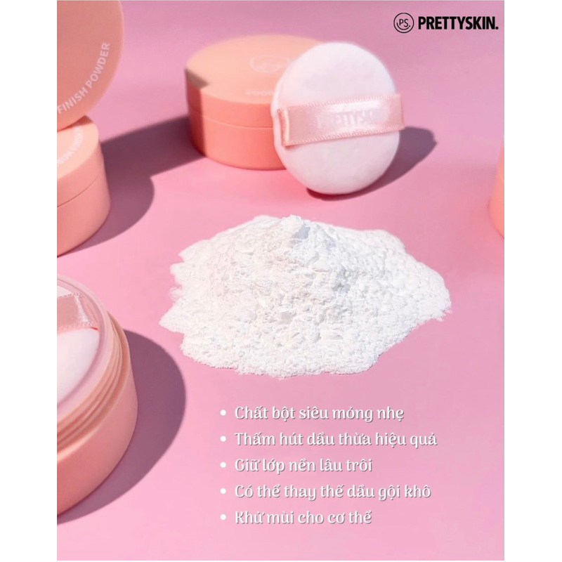 Phấn phủ bột kiềm dầu PrettySkin Goodbye Sebum Finish Powder