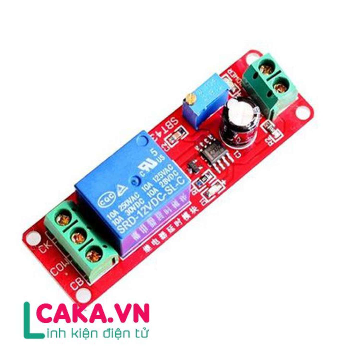 Mạch tạo trễ NE555 relay 12V