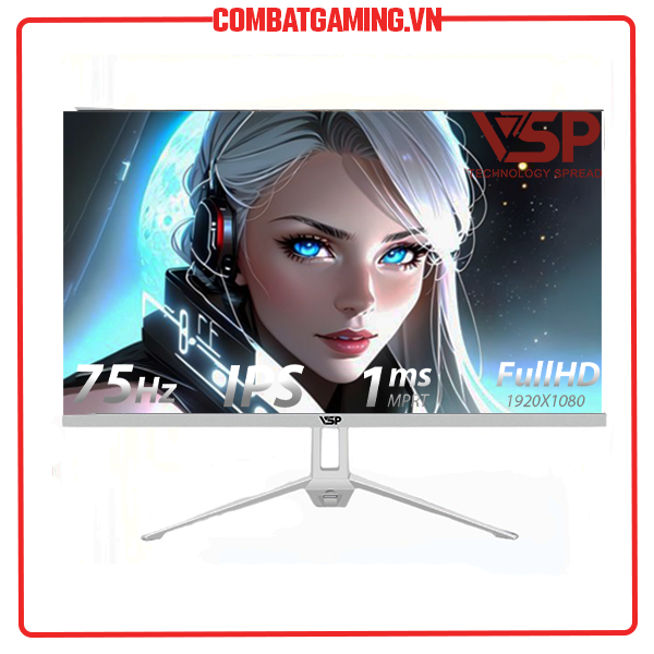 Màn Hình VSP V2408S White 24''/FHD/IPS/75Hz
