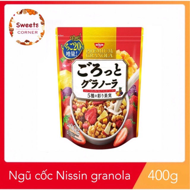 Ngũ cốc Nissin Premium Granola 400g - Socola