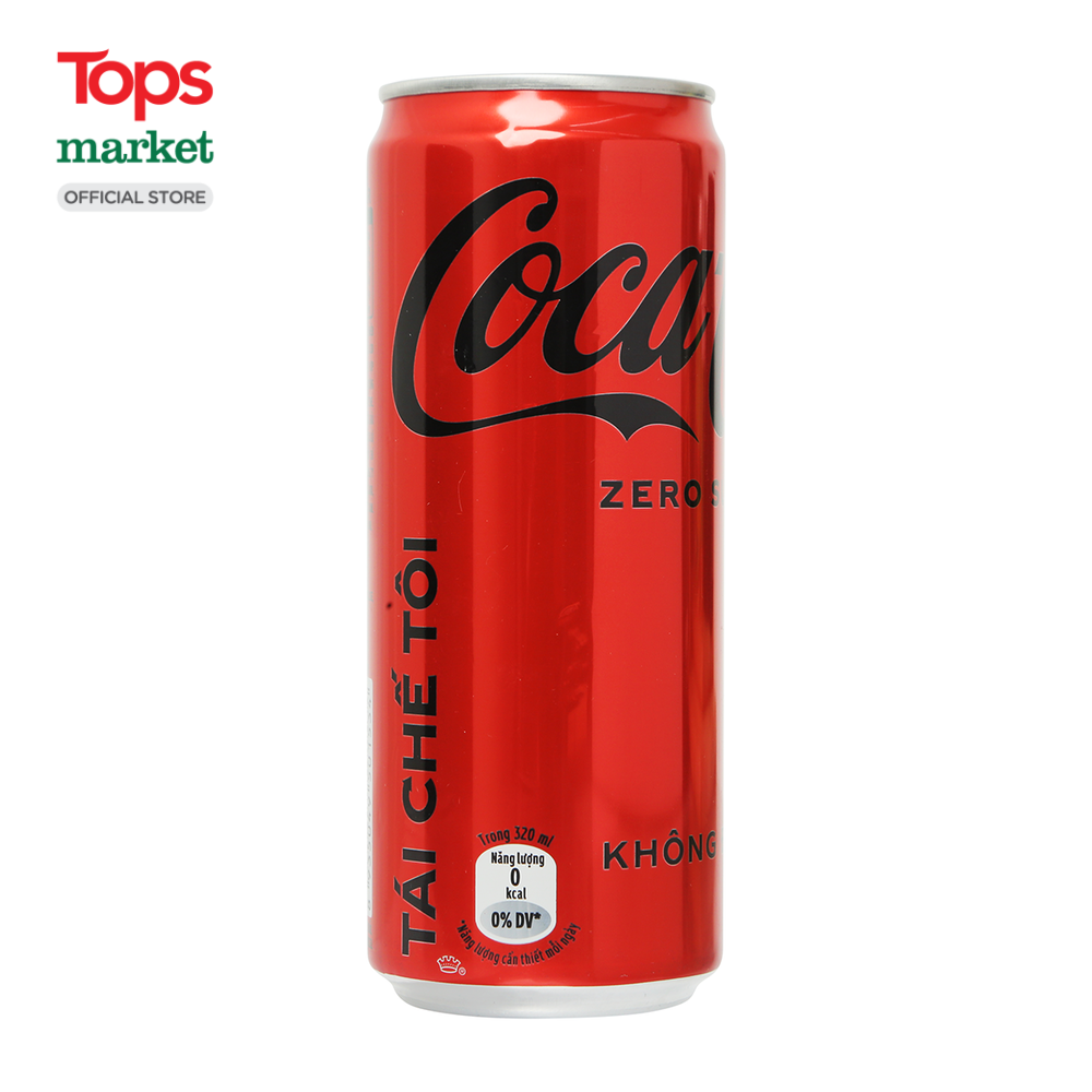 Nước Ngọt Coca Cola Zero 320ML - Siêu Thị Tops Market