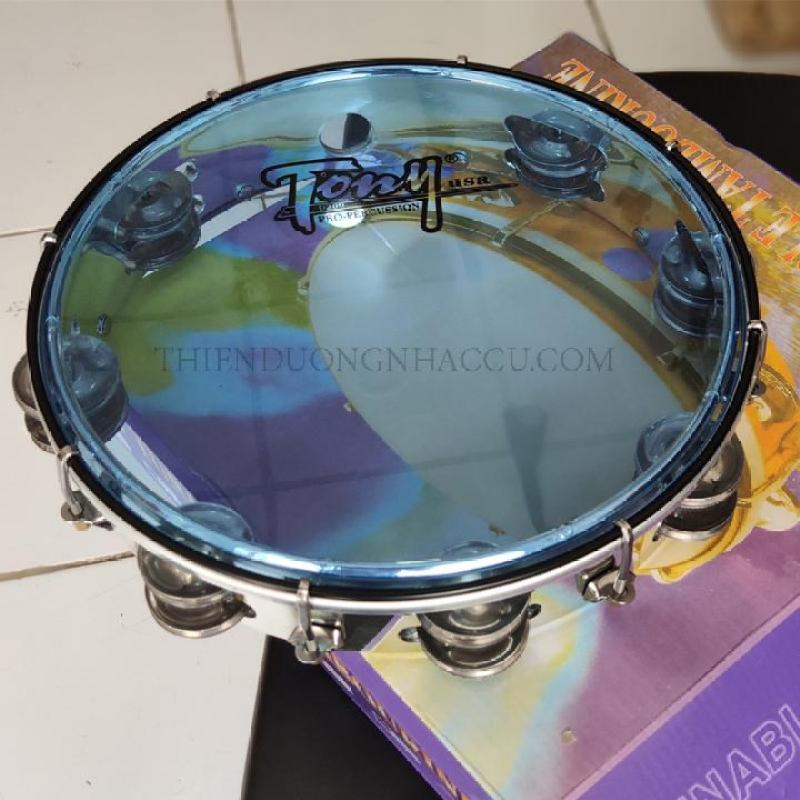 Trống gõ bo - trống lắc tay - lục lạc - tambourine TONY USA