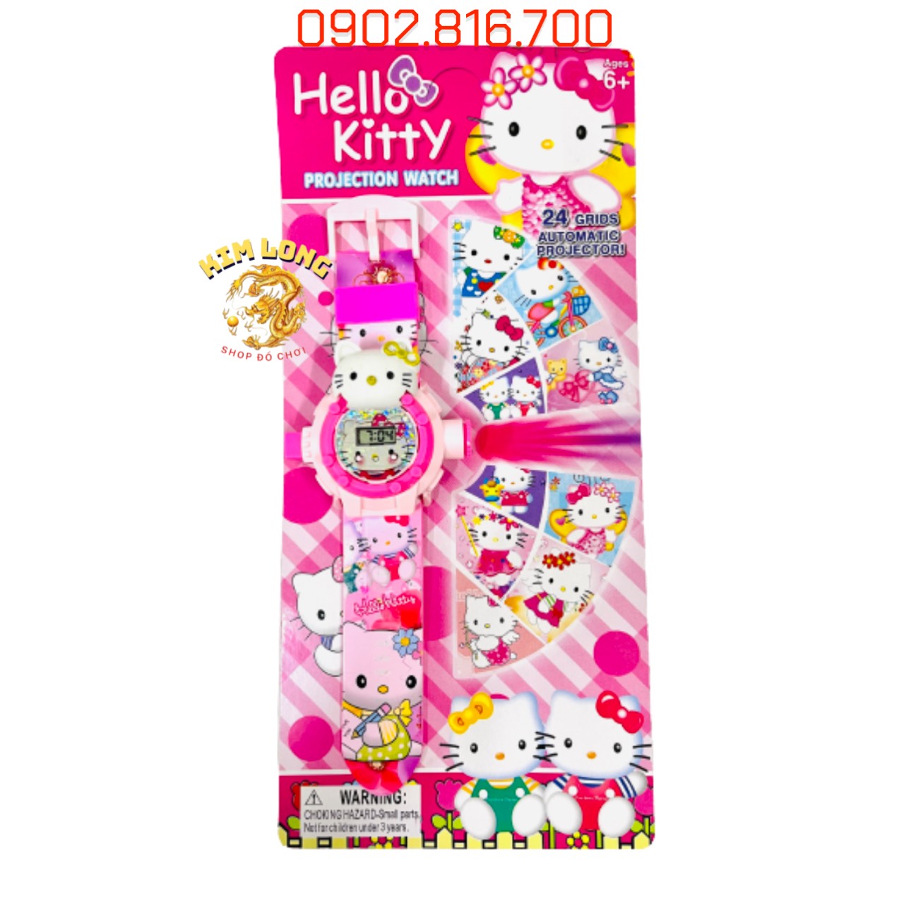 Đồng hồ chiếu hình 3d điện tử đeo tay hình nhân vật hoạt hình kitty-doremon-siêu nhân nhện spiderman-pen ten-chó cứu hộ