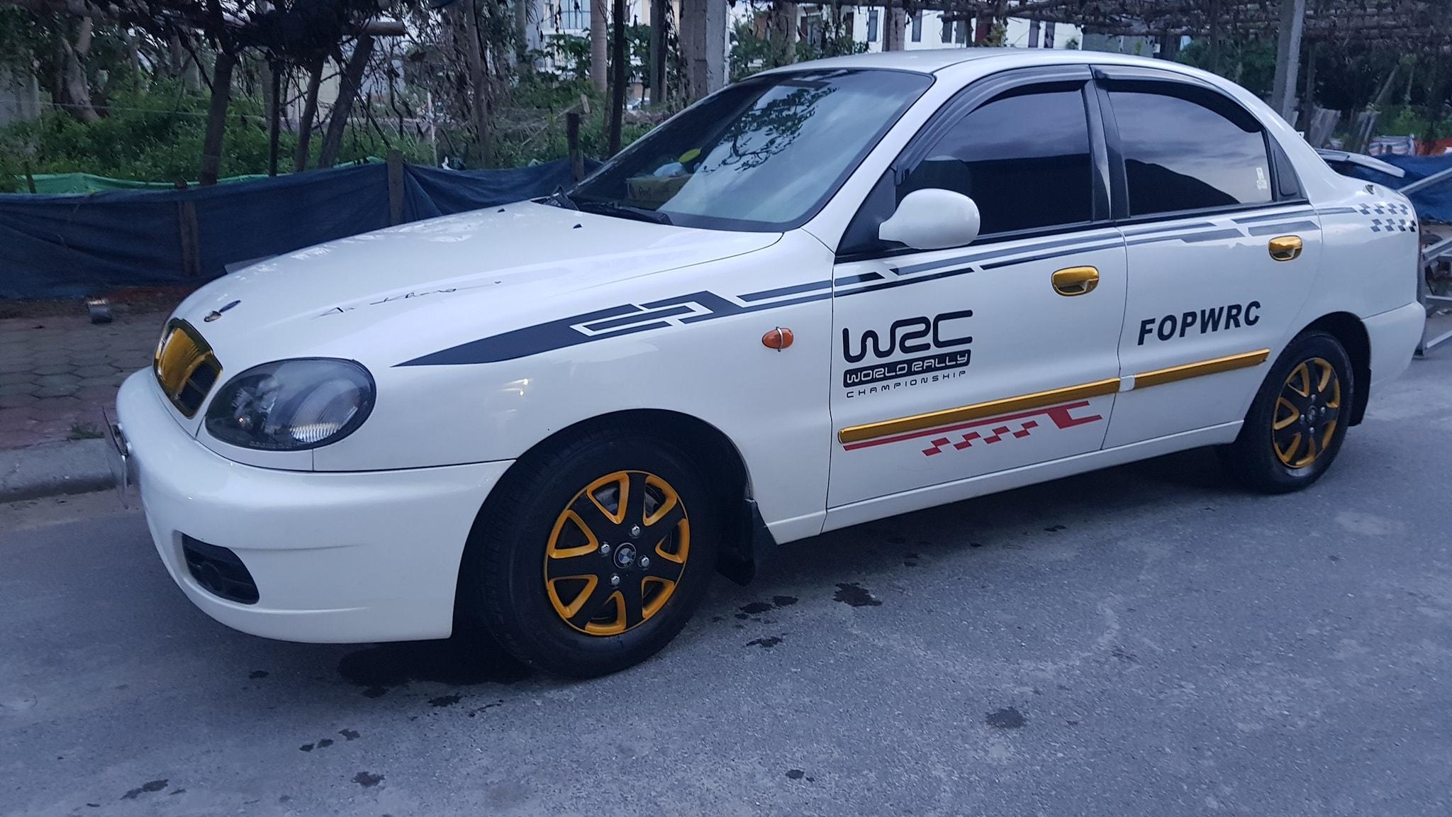 Tem Dán Xe Nubira Lanos Đen Đỏ