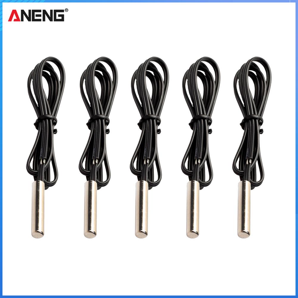 5xntc 10kohm 1% 3435 thermistor temperature sensor cylinder probe 0.5m wire