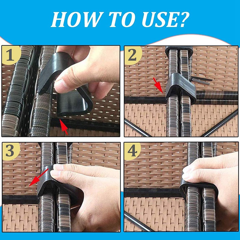 Outdoor Patio Wicker Furniture Clips Blasoul 8PCS Sectional Sofa Rattan