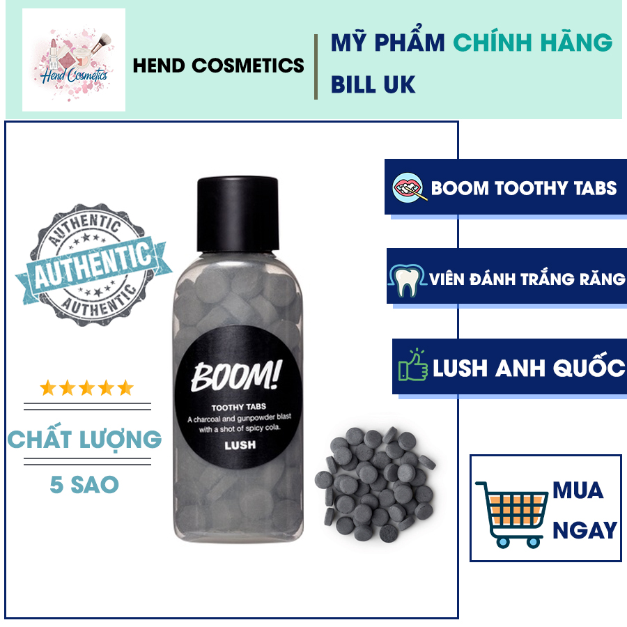 Viên đánh trắng răng Lush - Boom Toothy Tabs