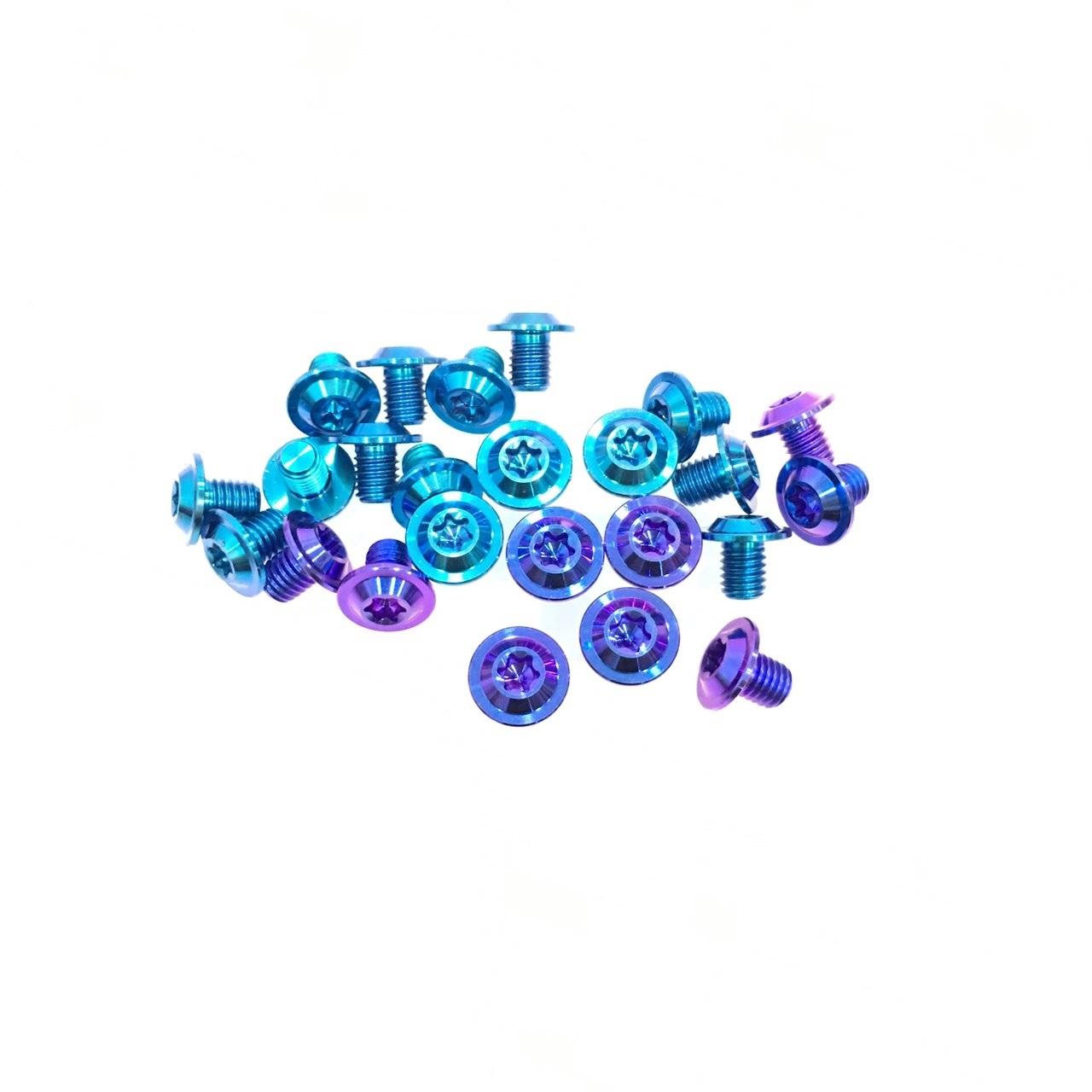 Ốc gr5 8x10 màu tím titanium- xanh ngọc