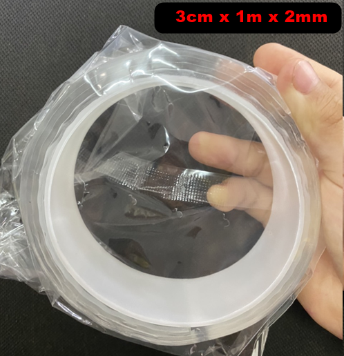 Cuộn băng keo 3m, keo 3m 2 mặt siêu dính dày 2mm