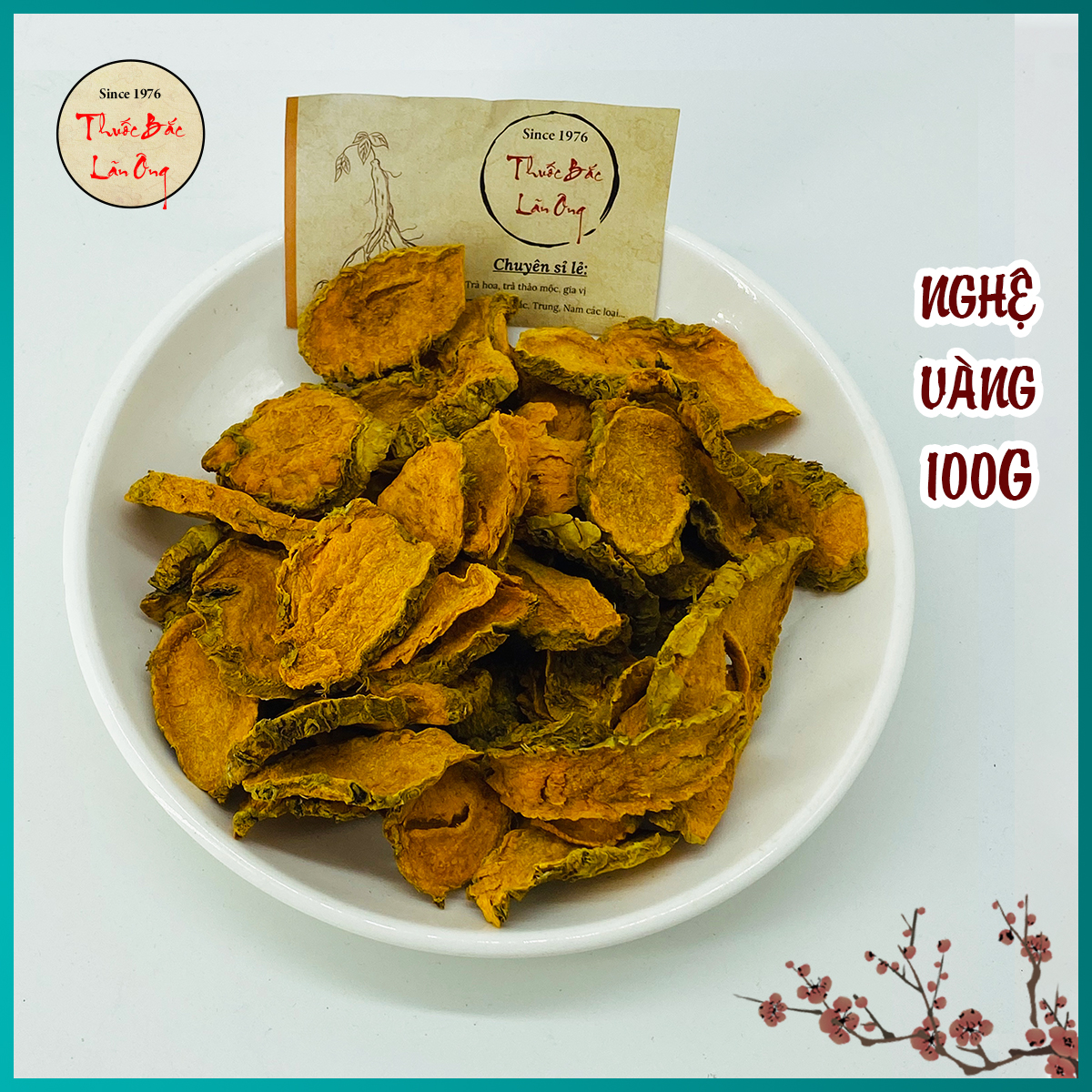 Nghệ vàng thái lát khô, sạch 100g
