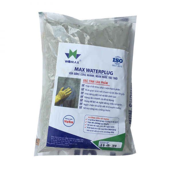 Max water plug - Đông cứng nhanh(túi 1kg)