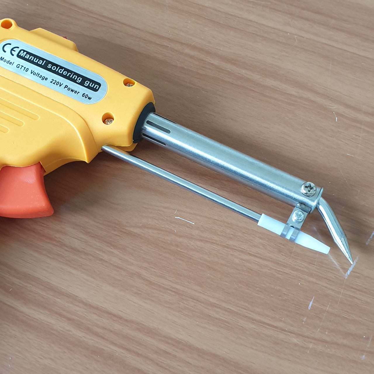 Mỏ hàn tự động đẩy thiếc nóng nhanh 60w phiên bản mầu vàng cam chất lừ - mỏ hàn hàn macjwh điện tử