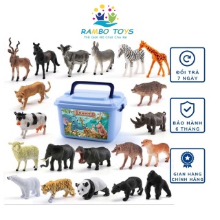Bộ đồ chơi trẻ em mô hình động vật 58 chi tiết thú rừng hoang dã nhựa an thumbnail