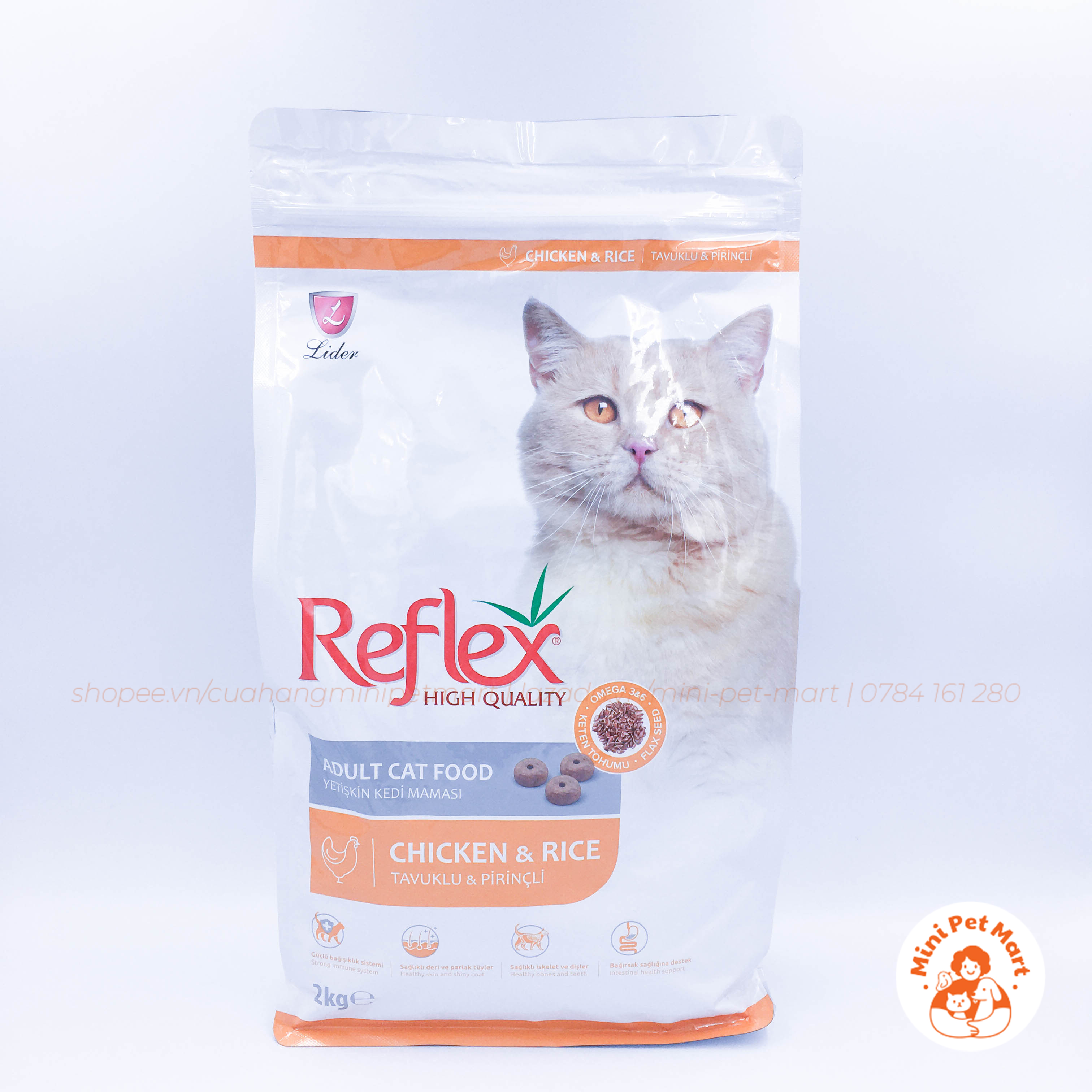 Thức ăn cho mèo trưởng thành reflex high quality 2kg - vị thịt gà