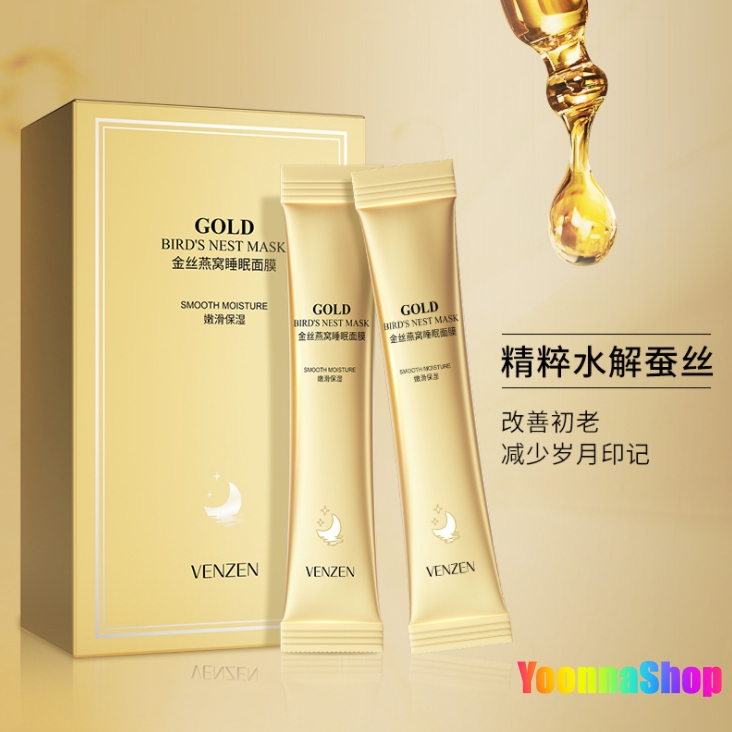 Combo 20 Gói Mặt Nạ Ngủ Golden Venzen - Dưỡng Ẩm Cấp Ẩm Trắng Sáng Và Mịn Màng