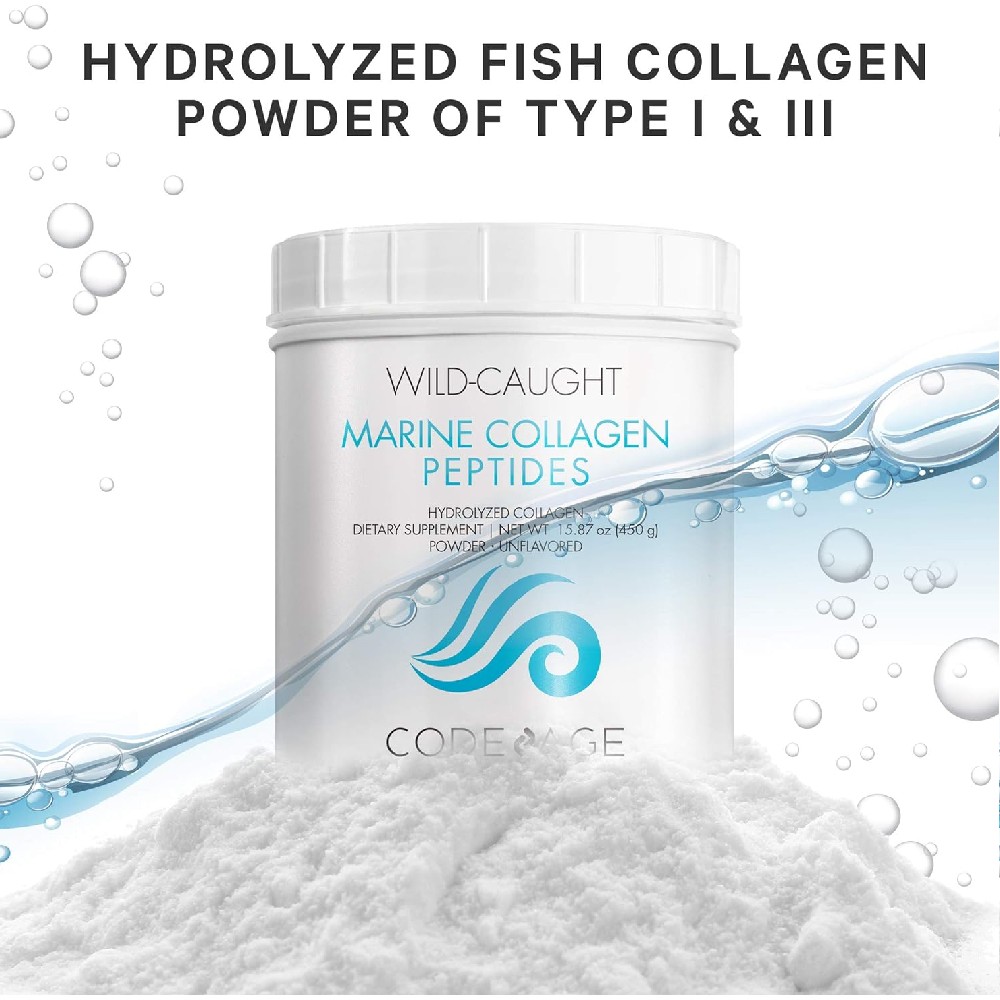Collagen Bột Thủy Phân Codeage Đạ Dương Collagen Peptides Type 1 & 3 Mỹ 450g
