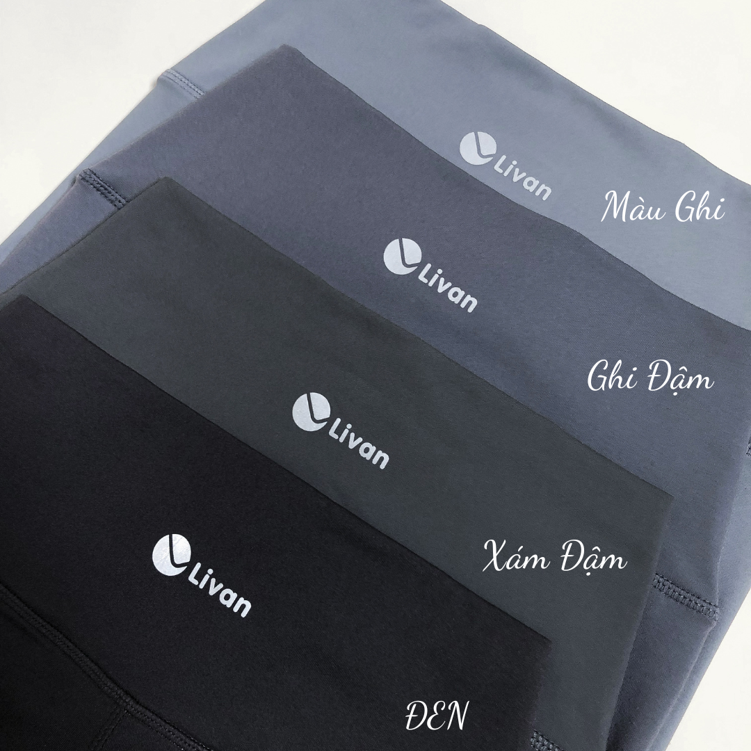 Quần Legging Basic Livan Sport Cao Cấp, Co Giãn, Cạp Mềm Mịn Ôm Form