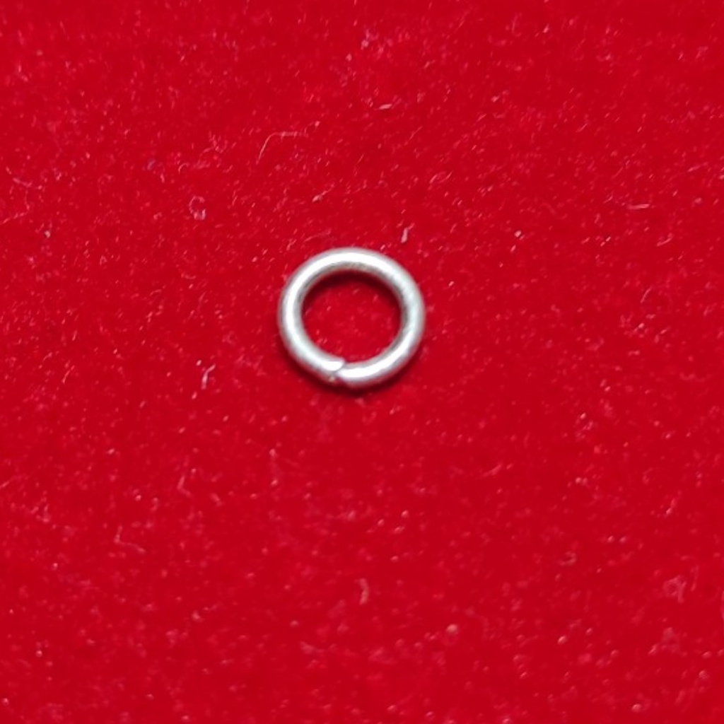 Charm khoen bạc dạng tròn lỗ 4mm - Charm bạc 99