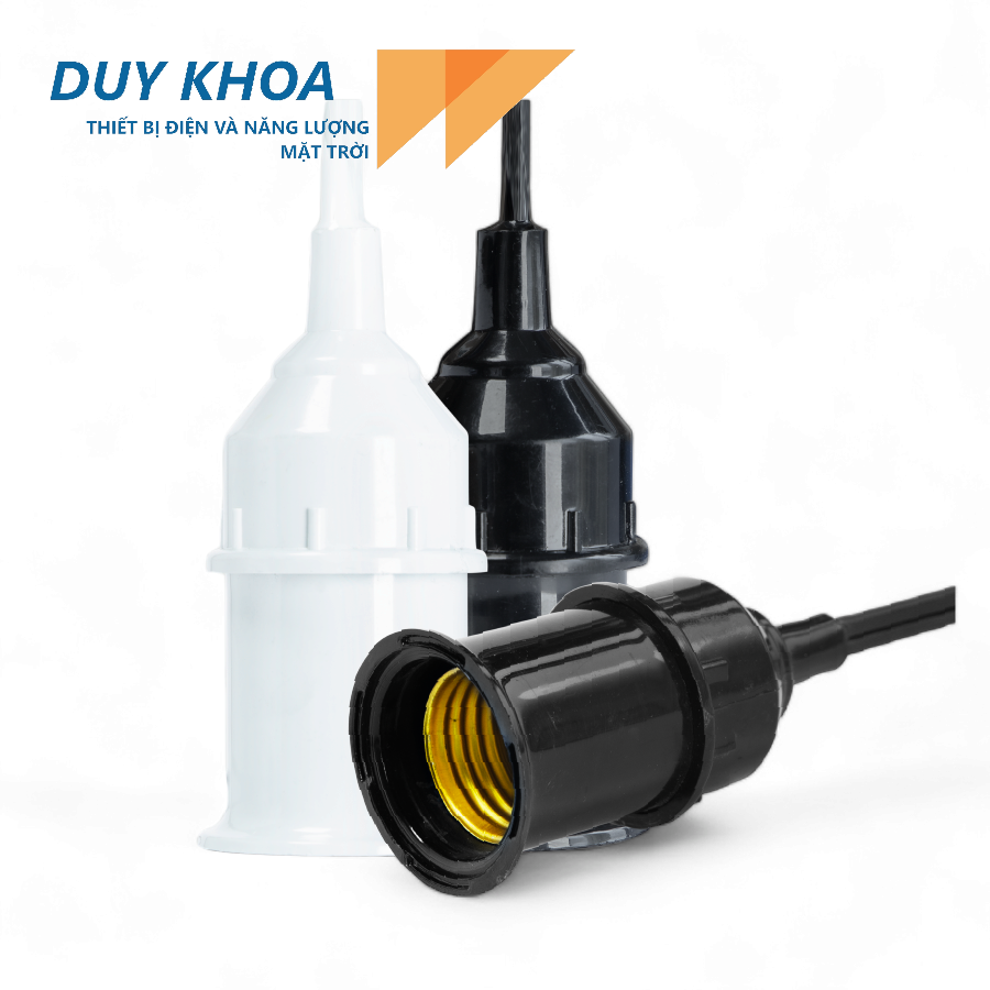 Đui Đèn E27 Đúc Kín Nước Có Dây 12cm