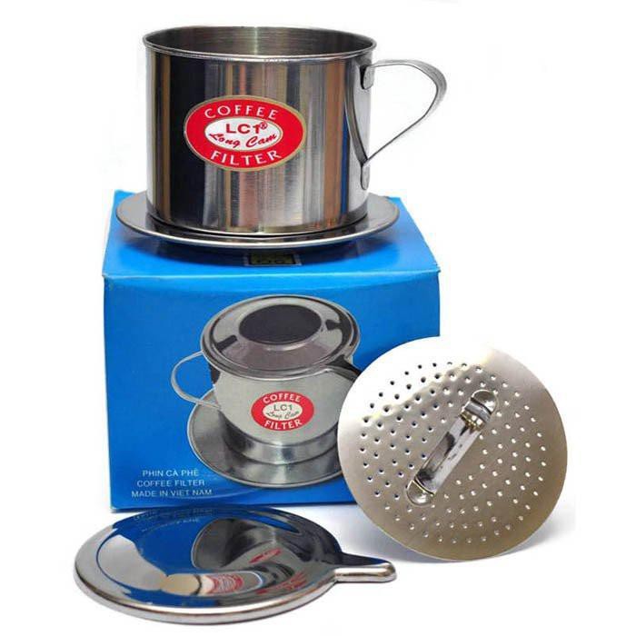 Long Cam Stainless Steel Coffee Filter with Screw Mesh