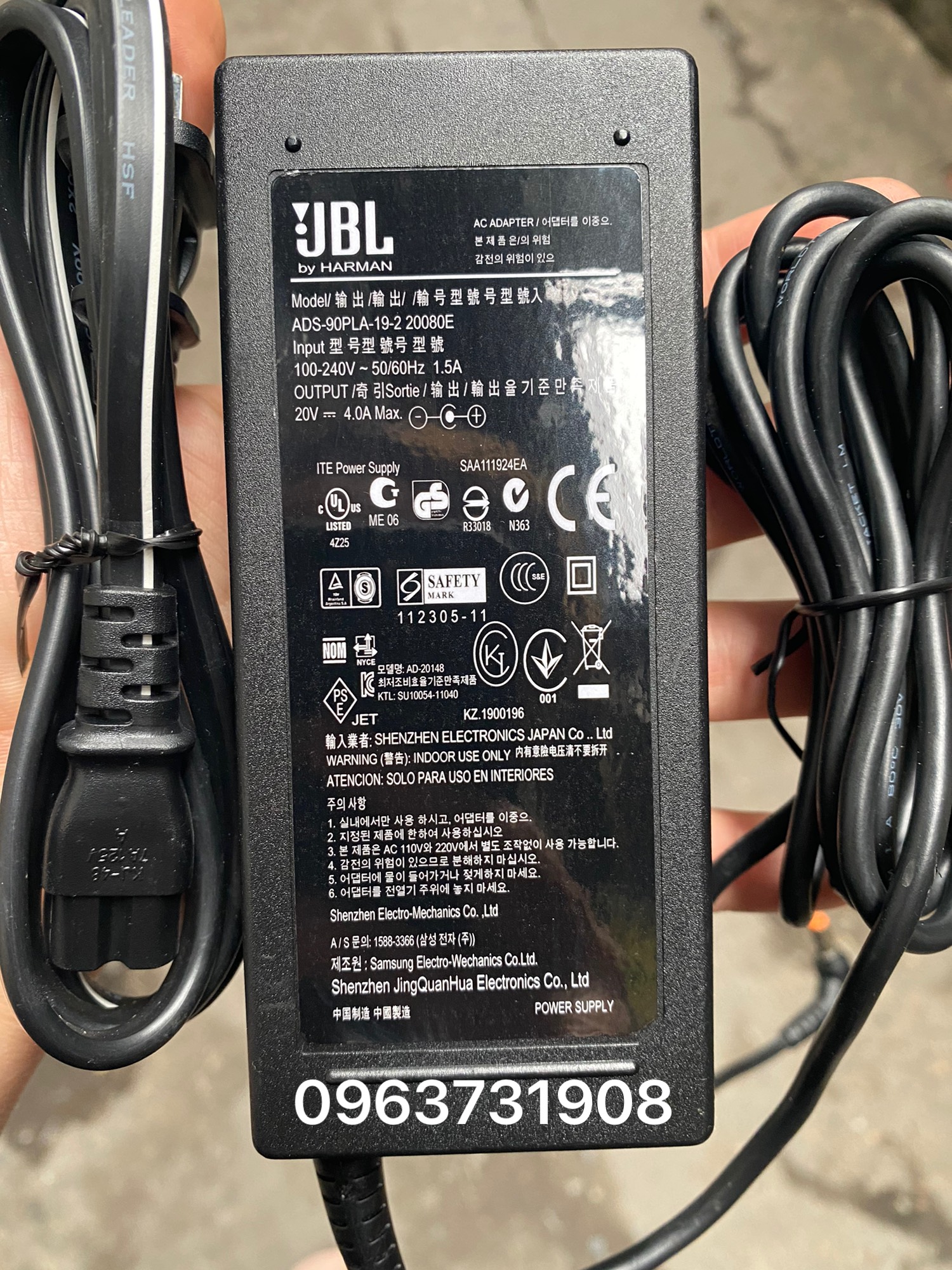 Sạc loa bluetooth JBL Boombox model ADS-90PLA-19-2 20080E 20V-4.0A