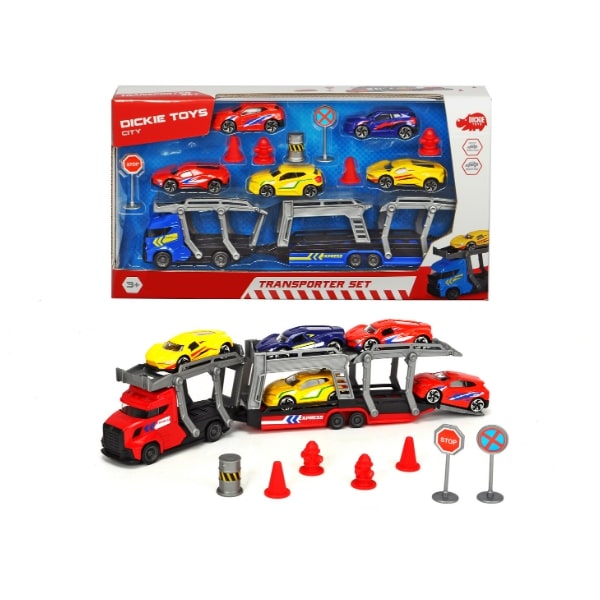 Bộ Đồ Chơi Xe Kéo Kèm 5 Ô Tô Dickie Toys City Transporter Set