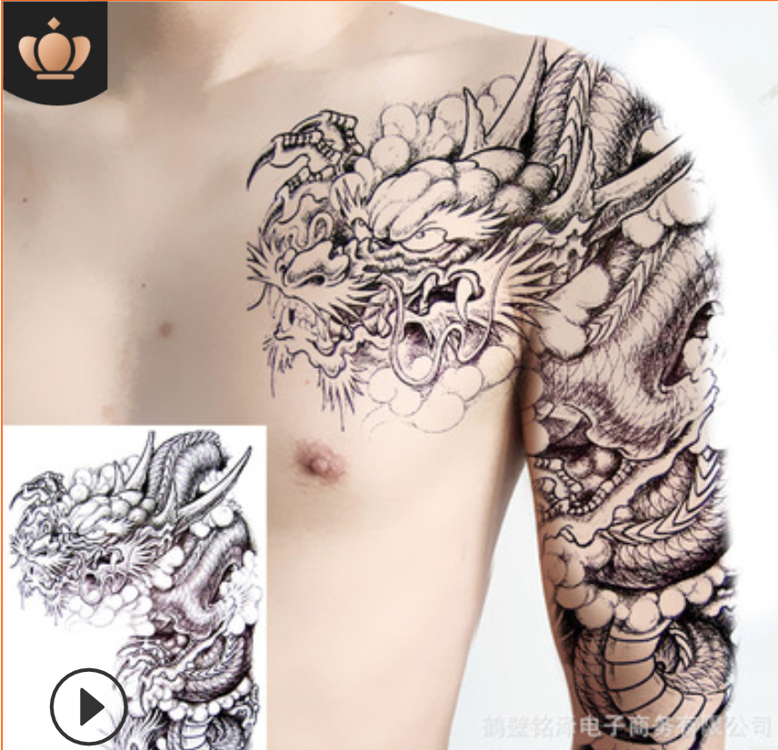 [HCM]Hình xăm dán tattoo bả vai 24x34cm