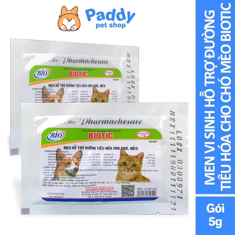 Men Hỗ Trợ Đường Tiêu Hóa Cho Chó Mèo Biotic